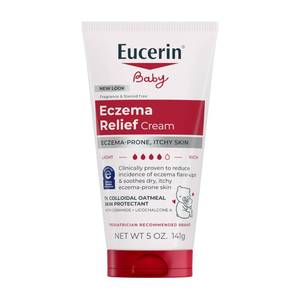 lot 56875 image: Eucerin Baby Eczema Relief Body Cream, Steroid & Fragrance Free for 3 Months of Age, 5 oz. Tube - Retail $9