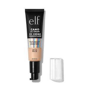 lot 56877 image: e.l.f. Camo CC Cream, SPF 30 Color-Correcting Medium-To-Full Coverage Face Foundation, Delivers An Airbrushed Finish, Vegan & Cruelty-Free, Fair 120 N - Retail $13