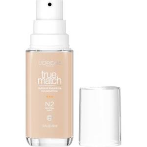 lot 56894 image: LOreal Paris True Match Super-Blendable Foundation, Medium Coverage Liquid Foundation Makeup, N2, Light, 1 Fl Oz - Retail $10
