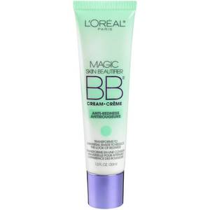 lot 56898 image: LOr�al Paris Makeup Magic Skin Beautifier BB Cream Tinted Moisturizer, Anti-Redness, 1 fl oz, 1 Count - Retail $11