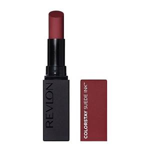 lot 56914 image: Revlon Lipstick, ColorStay Suede Ink, Built-in Primer, Infused with Vitamin E, Waterproof, Smudge-proof, Matte Color, 019 In the Zone, 0.09 oz - Retail $9