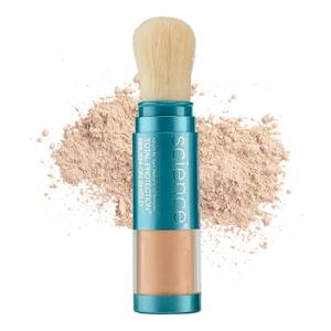 Colorescience Brush-On Sunscreen Mineral Powder for Sensitive Skin, Medium , 1 Count (Pack of 1) - Retail: $69