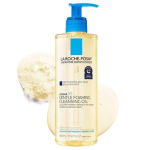 lot 56928 image: La Roche-Posay Lipikar AP Gentle Foaming Cleansing Oil, Gentle Oil Cleanser for Face and Body Formulated with Niacinamide, Long-Lasting 24-hour Hydration, Fragrance-Free & Soap Free - Retail $18