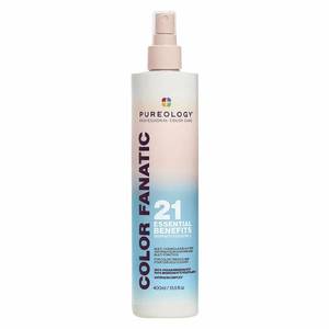 lot 56931 image: Pureology Color Fanatic Multi-Tasking Leave-In Spray, 21 Benefits for All Hair Types, Heat Protection, Detangling & Frizz Control, Infused with Coconut & Camellia Oils, Color Safe, Vegan, 13.5 Fl Oz - Retail $55