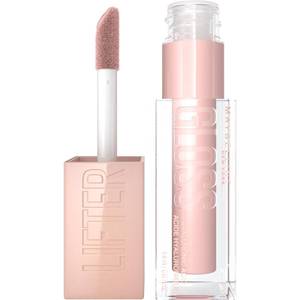 lot 56941 image: Maybelline Lifter Gloss, Hydrating Lip Gloss with Hyaluronic Acid, Ice, Pink Neutral, 0.18 Ounce - Retail $10