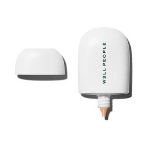 lot 56977 image: Well People Skinforia Serum Foundation, Lightweight Tinted Formula Hydrates, Smooths, and Evens Skin Tone with Birch Sap and Mushroom Complex, Long-Lasting, Natural Finish, 24 Light Medium Neutral - Retail $30