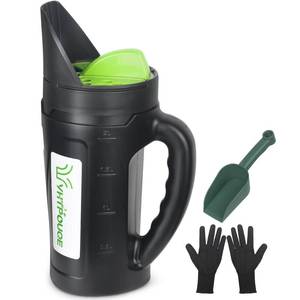 lot 56985 image: Hand held Spreader, Seed Spreader for Ice Melt, Grass Seed, Fertilizer Lawn and Garden. Multiple Adjustable Opening Sizes for Salt, Ice Melt, Up to 80 Oz - Retail $20