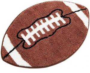 lot 56996 image: Football Rug for Boys Room Decor Non Slip Absorbent Sports Soft Mat Field Sports Area Rug Plush Washable Carpet Bedroom Bathroom Welcome Door Game Day(Brown, 30x20 Inches) - Retail $25