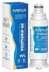 lot 56998 image: PUREPLUS DA97-17376B Replacement for Samsung HAF-QINEXP, DA97-08006C, RF28R7351SG, RF28R7201SR, RF28T5001SR, RF24R7201SR, RS27T5200SR, RF23M8590SG, RWF4200A Refrigerator Water Filter - Retail $30