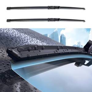 lot 57000 image: Windshield Wiper Blades, Premium All-Season Windshield Wiper Blades, Wiper Blades Easy Install & Durable Stable Quiet Universal Car Accessories for Most Cars 19in and 24in. - Retail $15