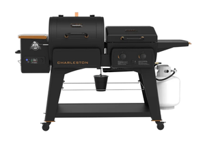 Pit Boss Combo Grill, Charleston Pellet Grill and Gas Griddle, Onyx Series - Retail: $1,000