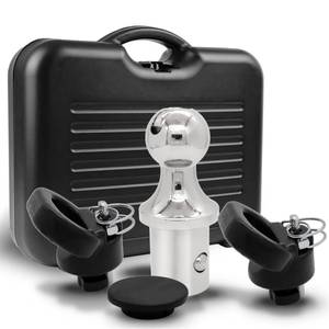 lot 16981 image: 60618, Puck System Gooseneck Hitch Ball Kit, Compatible with 2013-2026 Dodge RAM 2500 3500, 2-516 Inch Gooseneck Ball for Truck Bed with 2 Gooseneck Safety Chain Anchors  38000 lbs GTW 9500 lbs VTW - Retail $119