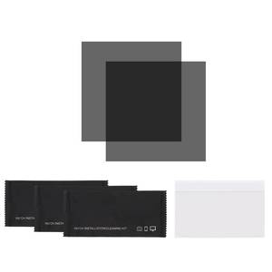 lot 29521 image: uxcell 2 Set Polarized Film, 2 x 2 Inch Universal Adhesive Polarized Sheets Linear Polarizing Filter with Cleaning Kit Scraper for LCD Screen Repair Physics Education (50x50mm) - Retail $6