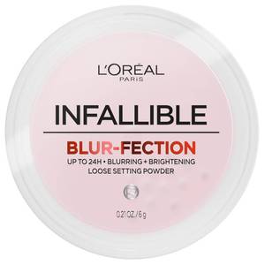 lot 29530 image: LOreal Paris Infallible Blur-fection Longwear Loose Setting Powder, Blurring Face Powder With Up to 24HRs of Wear, Brightening Light Pink, 1 Kit - Retail $13
