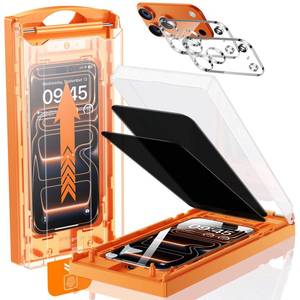 lot 29534 image: MRGLAS TOP 9H Glass 22 Packs for iPhone 17 Pro Max Privacy Screen Protector with Camera Lens Protector Zero Bubble10X Military Protection 17 ProMax Tempered Glass Full Edge Coverage,Case-Friend - Retail $28