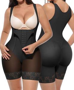 lot 29541 image: SHAPELLX Fajas Colombianas Moldeadoras Tummy Control Shapewear for Women Butt Lifting Open Bust Bodysuit (Black Medium) - Retail $54