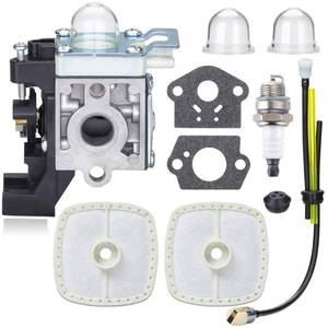 lot 29563 image: HOODELL Adjustable SRM225 Carburetor for Echo GT225 PE225 PAS-225 SHC-225 RB-K93 SRM-225 Weed Eater Parts Rebuild, Easy-Start Trimmer Edger Carb with Tune Up Kit Primer Bulb - Retail $13