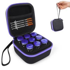 lot 29574 image: EIPTLOS Insulin Fridge Holder Storage Case Peptide Vial Case Protector Holder Insulin Cooler Travel Organizer Fits Standard 10ml U-100 Vials with Zipper - Retail $10