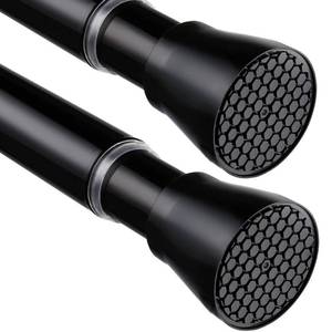 lot 31458 image: 2 Pack Black Tension Curtain Rod for Windows 28 to 48 Inch,78Small Shower Curtain Rod for Bathroom,Pressure Spring Tension Curtain Rod No Drilling for Closet Doorway Kitchen - Retail $25