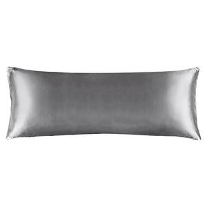 lot 31459 image: BEDELITE Satin Body Pillow Cover, Super Soft and Cooling Body Pillow Pillowcase for Hair and Skin, Breathable Silky Full Long Pillowcase Cover(20x54, Dark Grey) - Retail $9