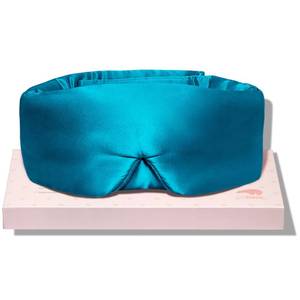 lot 31479 image: LitBear Silk Sleep Mask for Side Sleeper, Eye Mask Sleeping for Women Men 100% 22 Momme Pure Mulberry Silk, Face-Hugging Padded Eye Cover for Sleeping with Adjustable Band (Peacock Blue) - Retail $30
