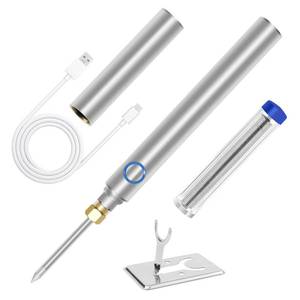 lot 31486 image: Cordless Soldering Iron Kit, ELMCONFIG 1100mAh USB Wireless Electric Soldering Gun Pen, Portable and Rechargeable for Home Appliance Repair, Electronic Components, DIY - Retail $16