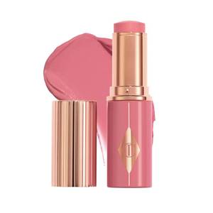 lot 32421 image: Charlotte Tilbury Unreal Healthy Glow Blush Stick - Buildable Cream Makeup with a Skincare-Infused Formula - Easy to Use, Blendable & Leaves Skin with a Luminous Sheen - Rosy Glow - Retail $44