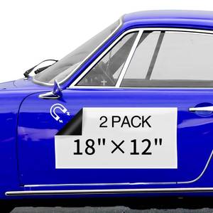 lot 32425 image: CUHIOY Blank Magnetic Sheets for Car -2 Pack 18x12 Strong Magnet Stickers with 40 Mils, Flexible Automotive Magnet for Advertising Business and Company Logos (for HOA) Prevent Car Scratches & Dents - Retail $17