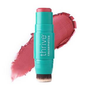 lot 32449 image: Thrive Causemetics Triple Threat Color Stick Cream Blush Stick with Vitamin E, Evening Primrose Oil, Waterproof Smudge Proof Face Makeup Formula, Kaisa (Dusty Rose Matte)