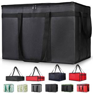 lot 49043 image: CIVJET Insulated Food Delivery Bag, XXXL Insulated Reusable Grocery CoolerHot Bags, Tote Bag for ShoppingTravelDoordash, Catering Bag Doordash 22x14x13, Black, 1-Pack - Retail $13