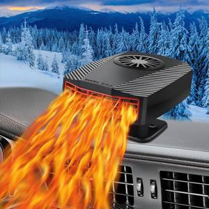 lot 49068 image: Car Heater,12V Fast Heating and Cooling Fan Portable Windshield Defogger and Defroster Plug into Cigarette Lighter(Red Black) - Retail $19