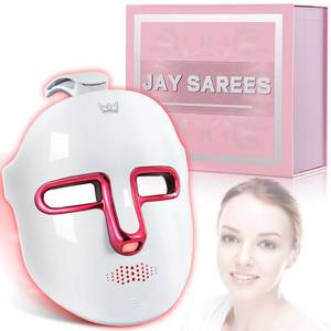 lot 49094 image: JAY SAREES Red-Light-Therapy-for-Face, 7-1 Colors Led Face Mask Light Therapy, Facial Skin Care Mask (White) - Retail $60