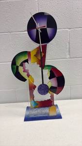 lot 30104 image: Abstract Sculptural Clock with Musical Note Design - Retail $75