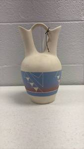 lot 30110 image: Native American Style Wedding Vase with Geometric Patterns - Retail $45