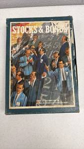 lot 30112 image: Stocks & Bonds Board Game 1964 3M Bookshelf Games - Retail $25