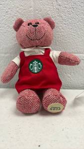 lot 30122 image: Starbucks 2016 Bearista Bear Red Herringbone Pattern - Retail $15