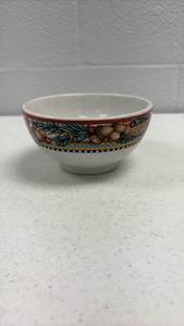 lot 30126 image: Sakura Woodland Santa Christmas Cereal Bowl - Retail $8