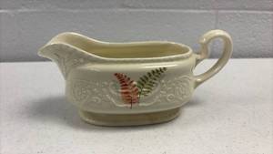 lot 30127 image: Adams Pottery Steubenville Fern Pattern Gravy Boat - Retail $15