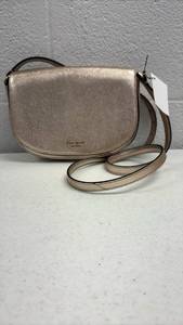 lot 60772 image: Kate Spade New York Gold Saffiano Leather Crossbody Bag - Retail $150