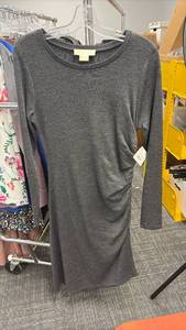 lot 60781 image: Michael Kors Gray Long Sleeve Dress Size S - Retail $25
