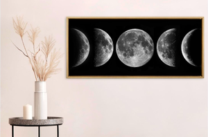 Moon Phase Wall Art Canvas Print - Unframed Poster