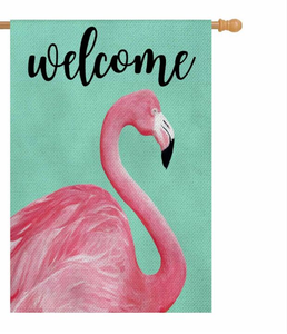 Flamingo Welcome Decorative Garden Flag