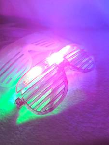 lot 2714 image: LED Light-Up Shutter Glasses Party Pack - 4ct