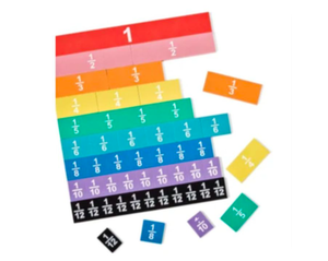 lot 2716 image: Educational Math Fraction Tiles&nbsp