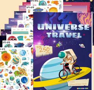 lot 2717 image: LIFEBE Universe Travel Childrens Sticker Book with Space Theme