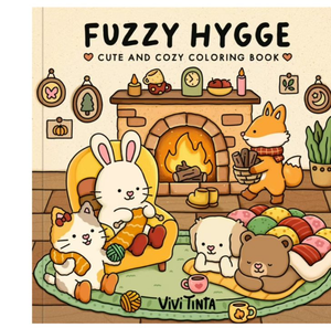 Fuzzy Hygge Coloring Book by ViviTinta