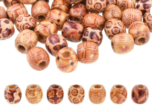 lot 2721 image: Assorted Wooden Craft Beads Collection
