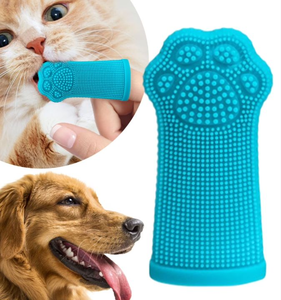 lot 2727 image: Silicone Pet Toothbrush Set - 2 ct