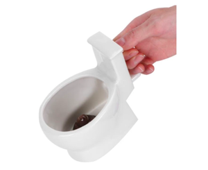 lot 2730 image: White ToiletPoop Mug with Handle