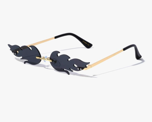 lot 2737 image: Black Flame Rimless Sunglasses
